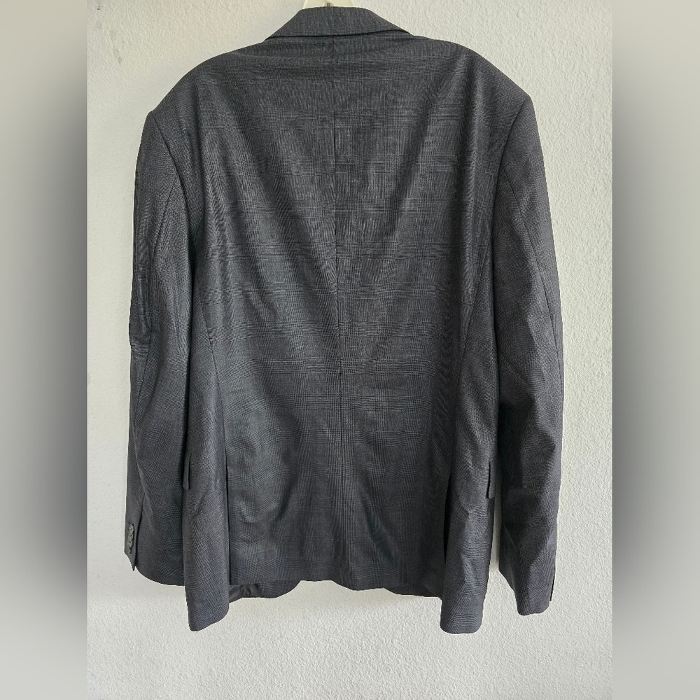 Express Men Blazer Sports Coat Wool 40R Gray PinStriped 2button Career - Picture 10 of 13